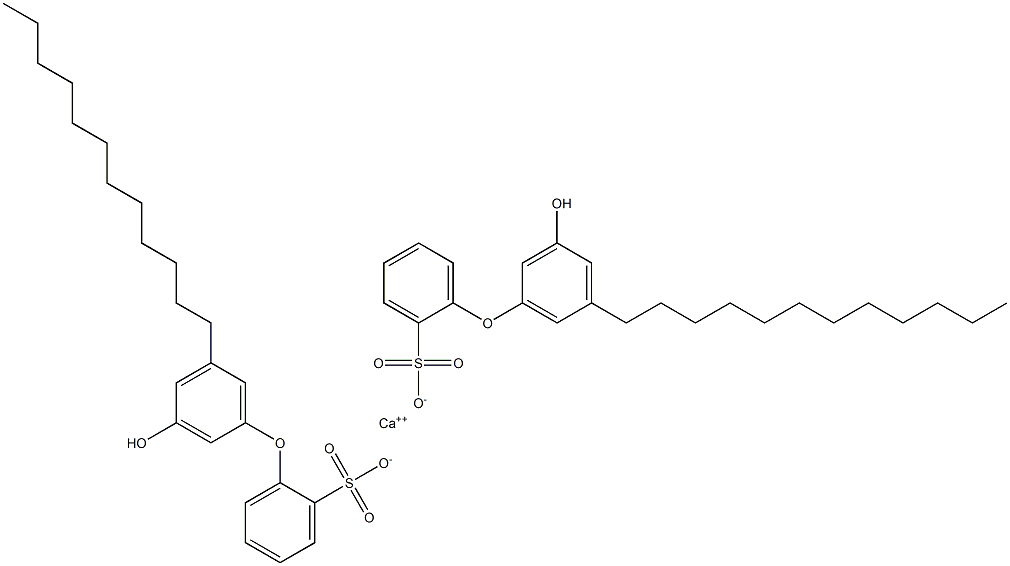 Bis(3'-hydroxy-5'-dodecyl[oxybisbenzene]-2-sulfonic acid)calcium salt Struktur