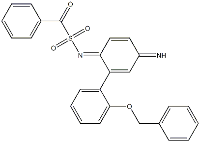 2-Benzyloxy-phenyl-N'-benzoylsulfonyl-p-benzoquinone diimine Struktur