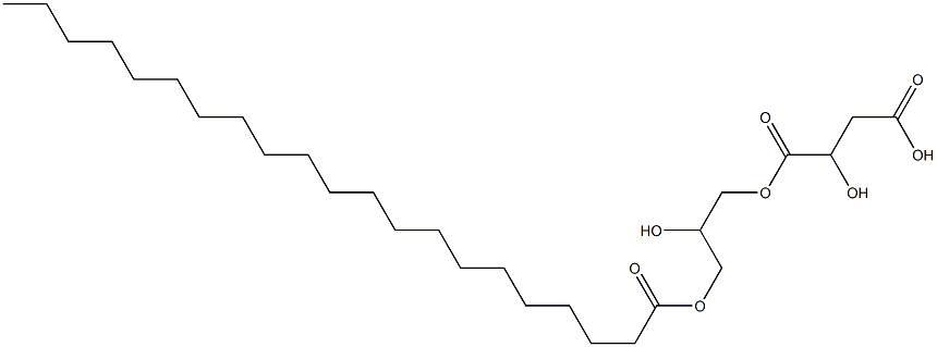 D-Malic acid hydrogen 1-(2-hydroxy-3-henicosanoyloxypropyl) ester Struktur