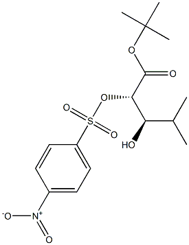 (2S,3R)-2-[(4-Nitrophenylsulfonyl)oxy]-3-hydroxy-4-methylpentanoic acid tert-butyl ester Struktur