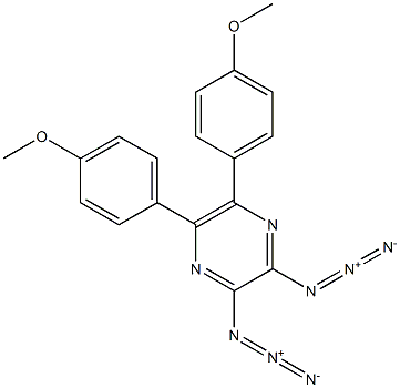 2,3-Diazido-5,6-bis(4-methoxyphenyl)pyrazine Struktur