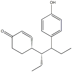 4-[(3R,4R)-4-(4-Hydroxyphenyl)hexan-3-yl]cyclohexa-2-en-1-one Struktur