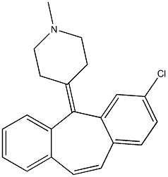 3-Chloro-5-(1-methyl-4-piperidinylidene)-5H-dibenzo[a,d]cycloheptene Struktur