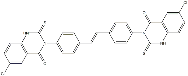 3,3'-[1,2-Ethenediylbis(4,1-phenylene)]bis[1,2-dihydro-6-chloro-2-thioxoquinazolin-4(3H)-one] Struktur