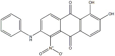 2-Anilino-5,6-dihydroxy-1-nitroanthraquinone Struktur