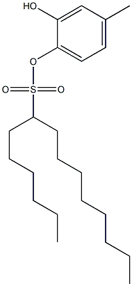 7-Pentadecanesulfonic acid 2-hydroxy-4-methylphenyl ester Struktur