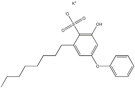 5-Hydroxy-3-octyl[oxybisbenzene]-4-sulfonic acid potassium salt Struktur