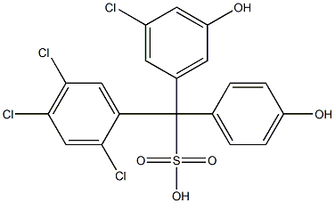 (3-Chloro-5-hydroxyphenyl)(2,4,5-trichlorophenyl)(4-hydroxyphenyl)methanesulfonic acid Struktur