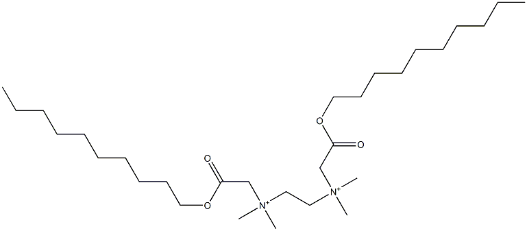 Ethylenebis[(decyloxycarbonylmethyl)dimethylaminium] Struktur