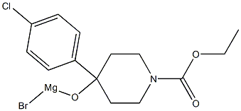 [1-Ethoxycarbonyl-4-(p-chlorophenyl)piperidin-4-yl]oxymagnesium bromide Struktur