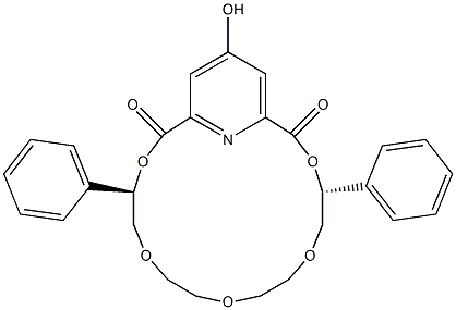 (4R,14R)-19-Hydroxy-4,14-diphenyl-3,6,9,12,15-pentaoxa-21-azabicyclo[15.3.1]henicosa-1(21),17,19-triene-2,16-dione Struktur