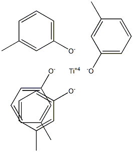 Titanium(IV)tetrakis(3-methylphenolate) Struktur