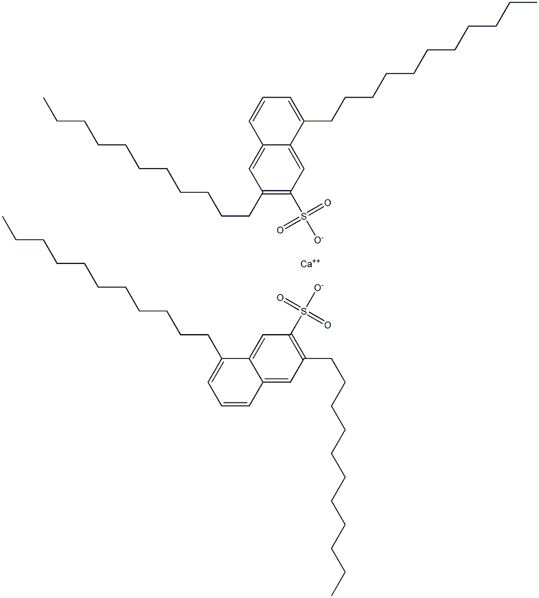 Bis(3,8-diundecyl-2-naphthalenesulfonic acid)calcium salt Struktur