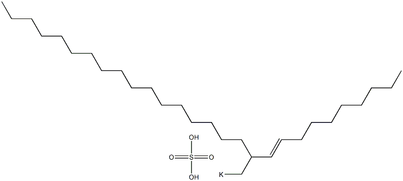 Sulfuric acid 2-(1-decenyl)nonadecyl=potassium ester salt Struktur