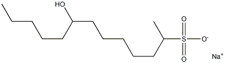 8-Hydroxytridecane-2-sulfonic acid sodium salt Struktur