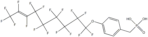 4-[(Heptadecafluoro-7-nonenyl)oxy]benzylphosphonic acid Struktur