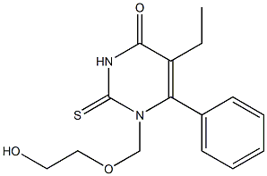 5-Ethyl-1-[(2-hydroxyethoxy)methyl]-6-phenylthiouracil Struktur