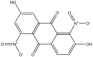 2,7-Dihydroxy-1,5-dinitroanthraquinone Struktur