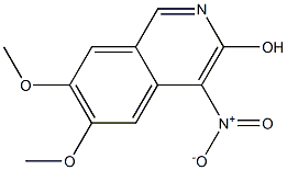 6,7-Dimethoxy-4-nitroisoquinolin-3-ol Struktur