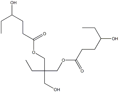 Bis(4-hydroxyhexanoic acid)2-ethyl-2-(hydroxymethyl)-1,3-propanediyl ester Struktur