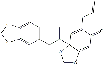 7a-[2-(1,3-Benzodioxol-5-yl)-1-methylethyl]-6-(2-propenyl)-1,3-benzodioxol-5(7aH)-one Struktur