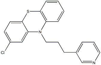 10-[3-(3-Pyridyl)propyl]-2-chloro-10H-phenothiazine Struktur