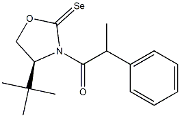 (4S)-4-tert-Butyl-3-(2-phenylpropanoyl)oxazolidine-2-selenone Struktur