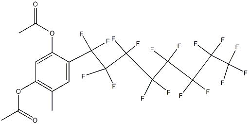 4-(Heptadecafluorooctyl)-6-methylbenzene-1,3-diol diacetate Struktur