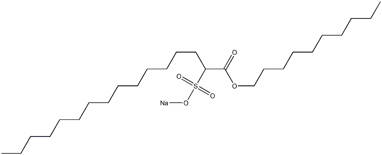 2-(Sodiosulfo)hexadecanoic acid decyl ester Struktur