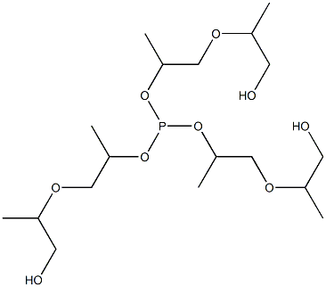 Phosphorous acid tris[2-(1-methyl-2-hydroxyethoxy)-1-methylethyl] ester Struktur