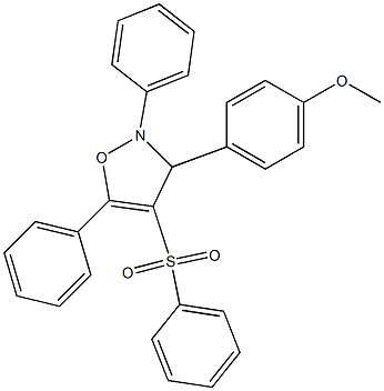 2,5-Diphenyl-3-(4-methoxyphenyl)-4-(phenylsulfonyl)-4-isoxazoline Struktur