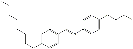 N-(4-Octylbenzylidene)-4-butylaniline Struktur