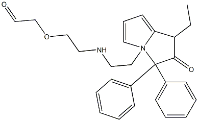 1-Ethyl-4-[2-[[2-(2-oxoethoxy)ethyl]amino]ethyl]-3,3-diphenyl-2-pyrrolizinone Struktur