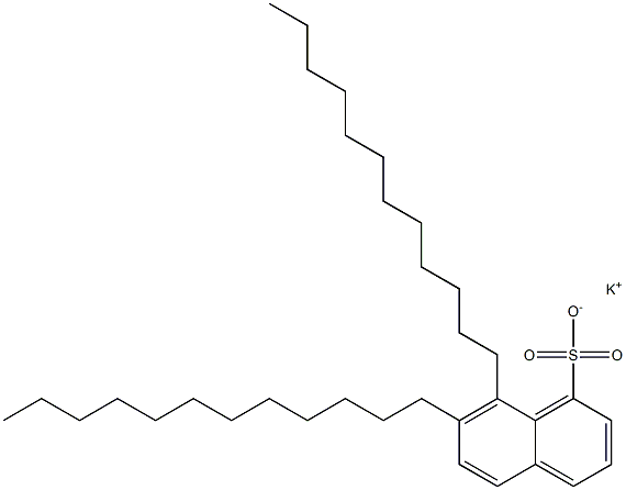 7,8-Didodecyl-1-naphthalenesulfonic acid potassium salt Struktur