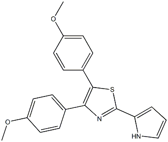 4,5-Bis(4-methoxyphenyl)-2-(1H-pyrrol-2-yl)thiazole Struktur