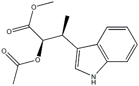 (2R,3S)-2-Acetoxy-3-(1H-indol-3-yl)butyric acid methyl ester Struktur