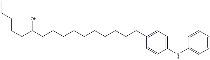 4-(11-Hydroxyhexadecyl)phenylphenylamine Struktur