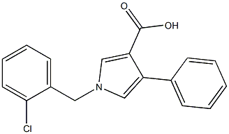 1-(2-Chlorobenzyl)-4-phenyl-1H-pyrrole-3-carboxylic acid Struktur