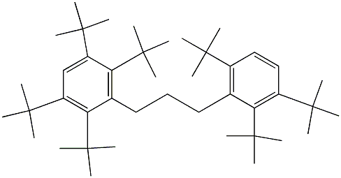 1-(2,3,5,6-Tetra-tert-butylphenyl)-3-(2,3,6-tri-tert-butylphenyl)propane Struktur