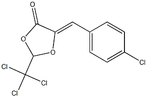 (5Z)-2-(Trichloromethyl)-5-(4-chlorobenzylidene)-1,3-dioxolan-4-one Struktur