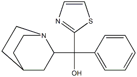 (Quinuclidin-2-yl)phenyl(2-thiazolyl)methanol Struktur