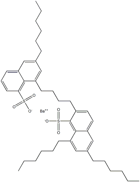 Bis(6,8-dihexyl-1-naphthalenesulfonic acid)barium salt Struktur