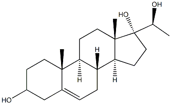 (20S)-Pregn-5-ene-3,17,20-triol Struktur