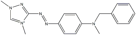 1,4-Dimethyl-3-[[4-[methyl(phenylmethyl)amino]phenyl]azo]-1H-1,2,4-triazol-4-ium Struktur