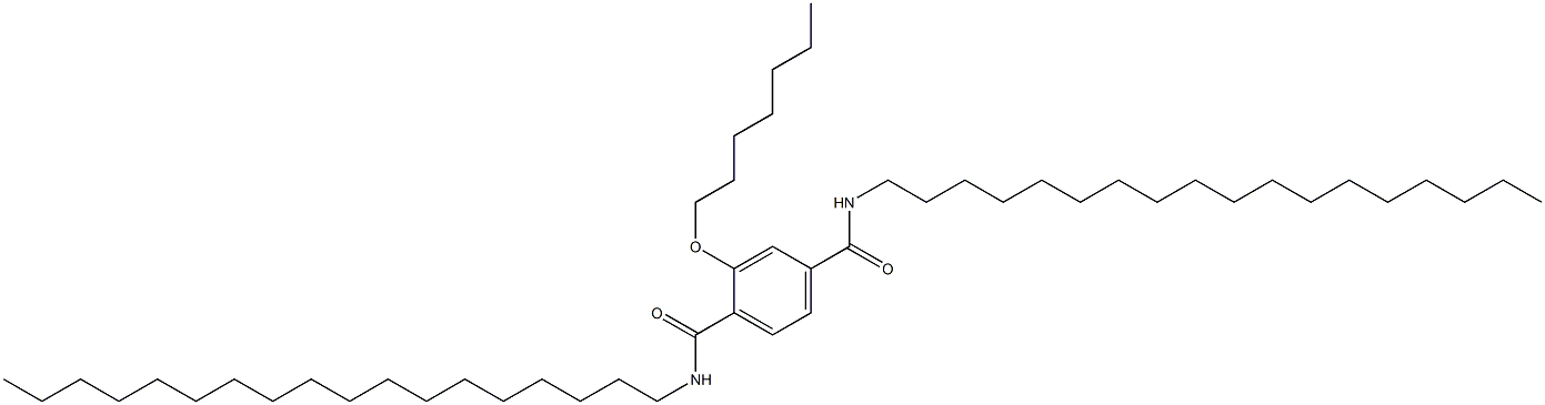 2-(Heptyloxy)-N,N'-dioctadecylterephthalamide Struktur