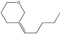 (3Z)-3-Pentylidenetetrahydro-2H-pyran Struktur