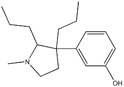 3-(1-Methyl-2,3-dipropyl-3-pyrrolidinyl)phenol Struktur