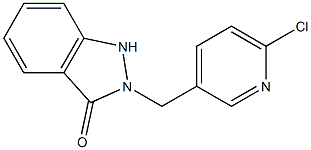 2-[(6-Chloro-3-pyridinyl)methyl]-1H-indazol-3(2H)-one Struktur