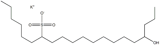 17-Hydroxyicosane-7-sulfonic acid potassium salt Struktur