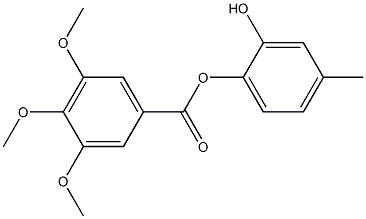 3,4,5-Trimethoxybenzoic acid 2-hydroxy-4-methylphenyl ester Struktur